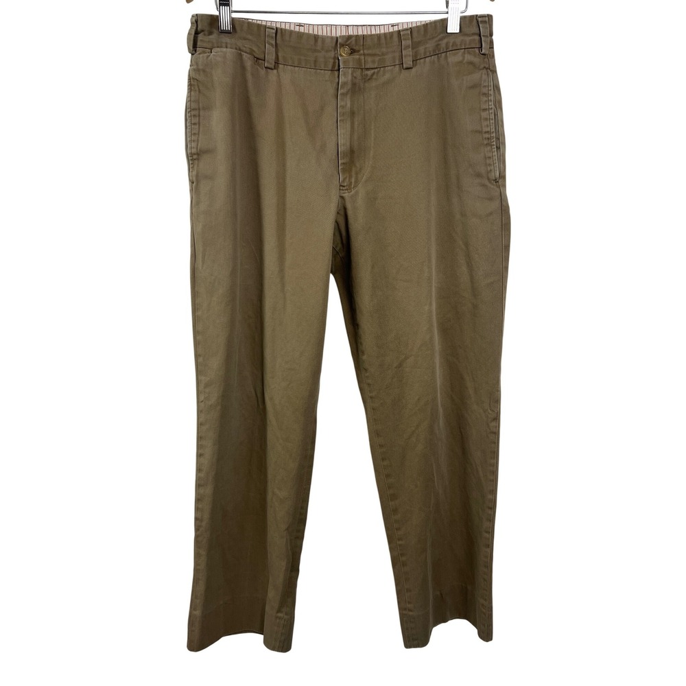 Vintage Bill's Khakis Pants Mens 34 Brown Made in USA Cotton Twill Casual A10